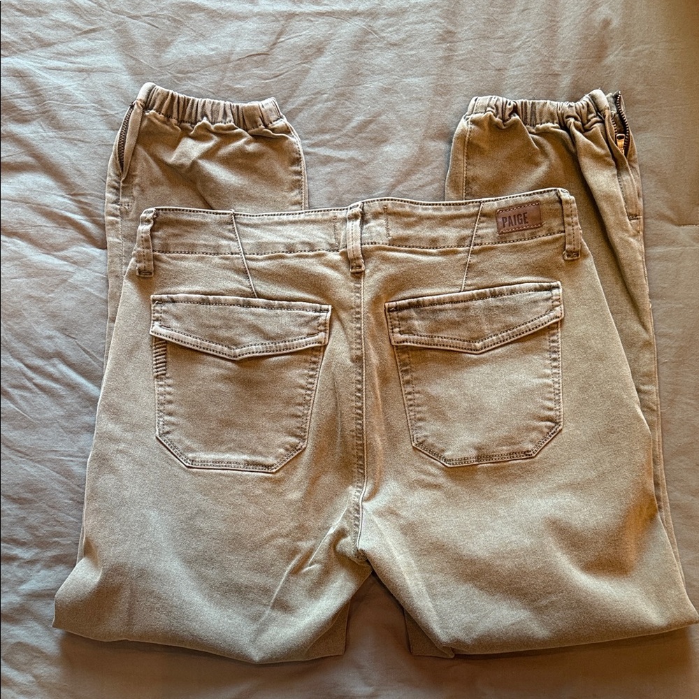 PAIGE woman’s Olive Cargo Pants - Picture 3 of 4